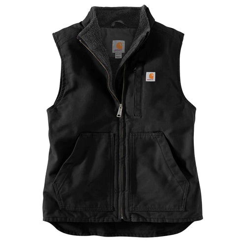CARHARTT LADIES LOOSE FIT WASHED DUCK SHERPA LINED MOCK NECK VEST