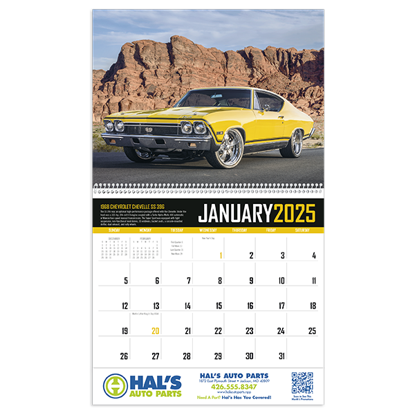 KOOZIE MUSCLE CARS CALENDAR