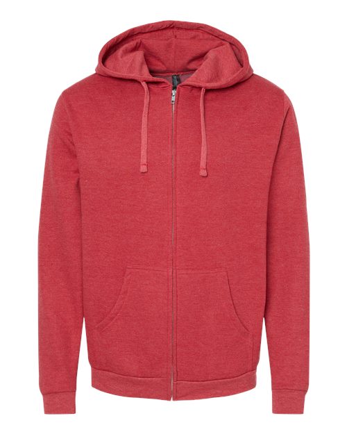 M&O KNITS ADULT UNISEX ZIPPER FLEECE HOODIE