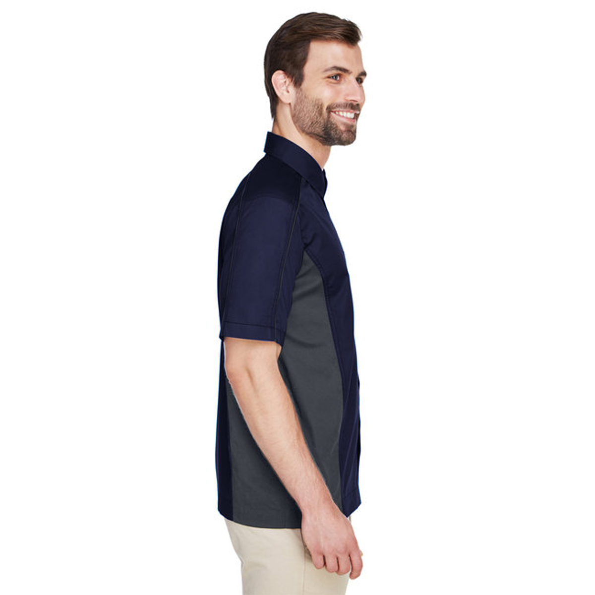 NORTH END MEN'S COLORBLOCK SHORT SLEEVE SHIRT