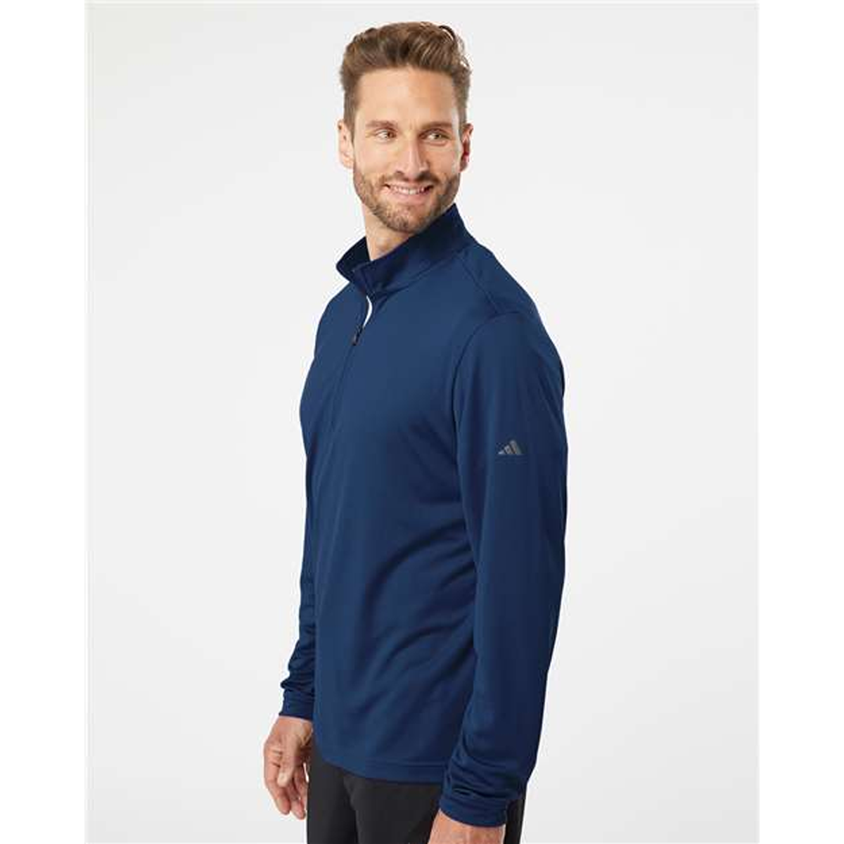 ADIDAS MEN'S LIGHTWEIGHT MOCK NECK QUARTER-ZIP