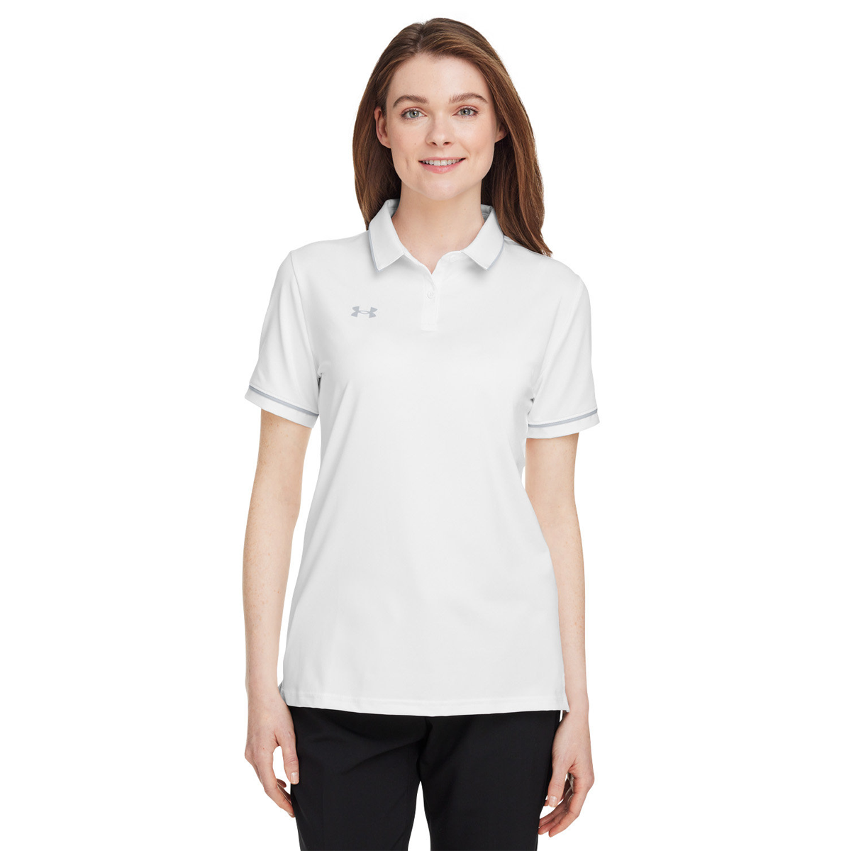 UNDER ARMOUR LADIES TIPPED TEAMS PERFORMANCE POLO