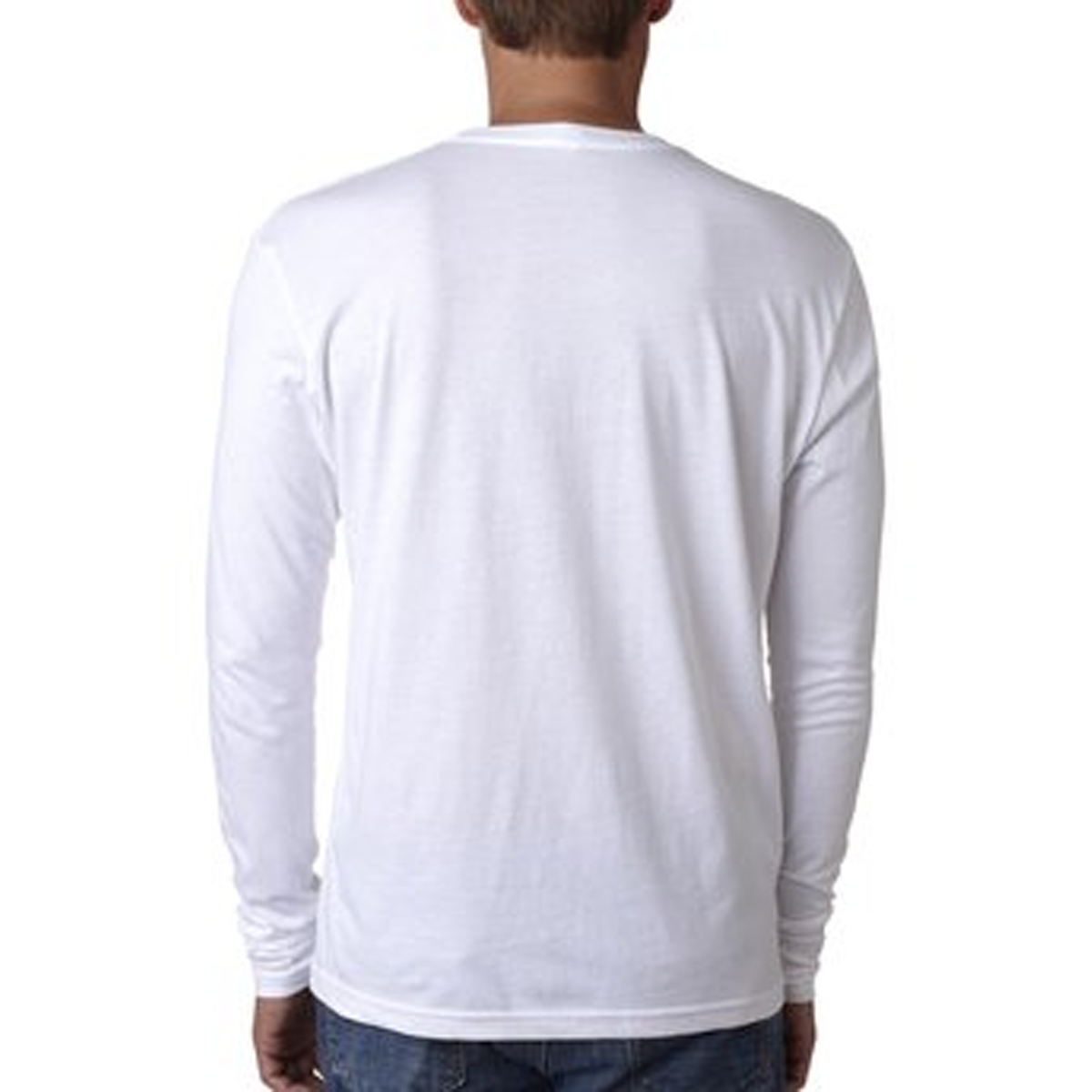 NEXT LEVEL APPAREL MEN'S COTTON LONG-SLEEVE CREW