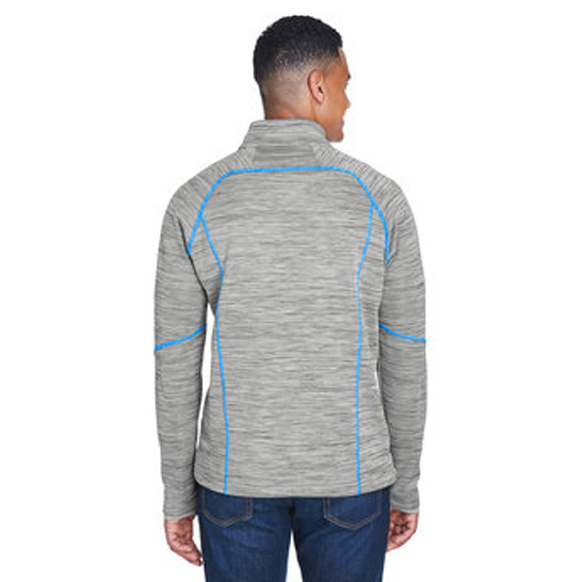 NORTH END MEN'S FLUX MELANGE BONDED FLEECE JACKET