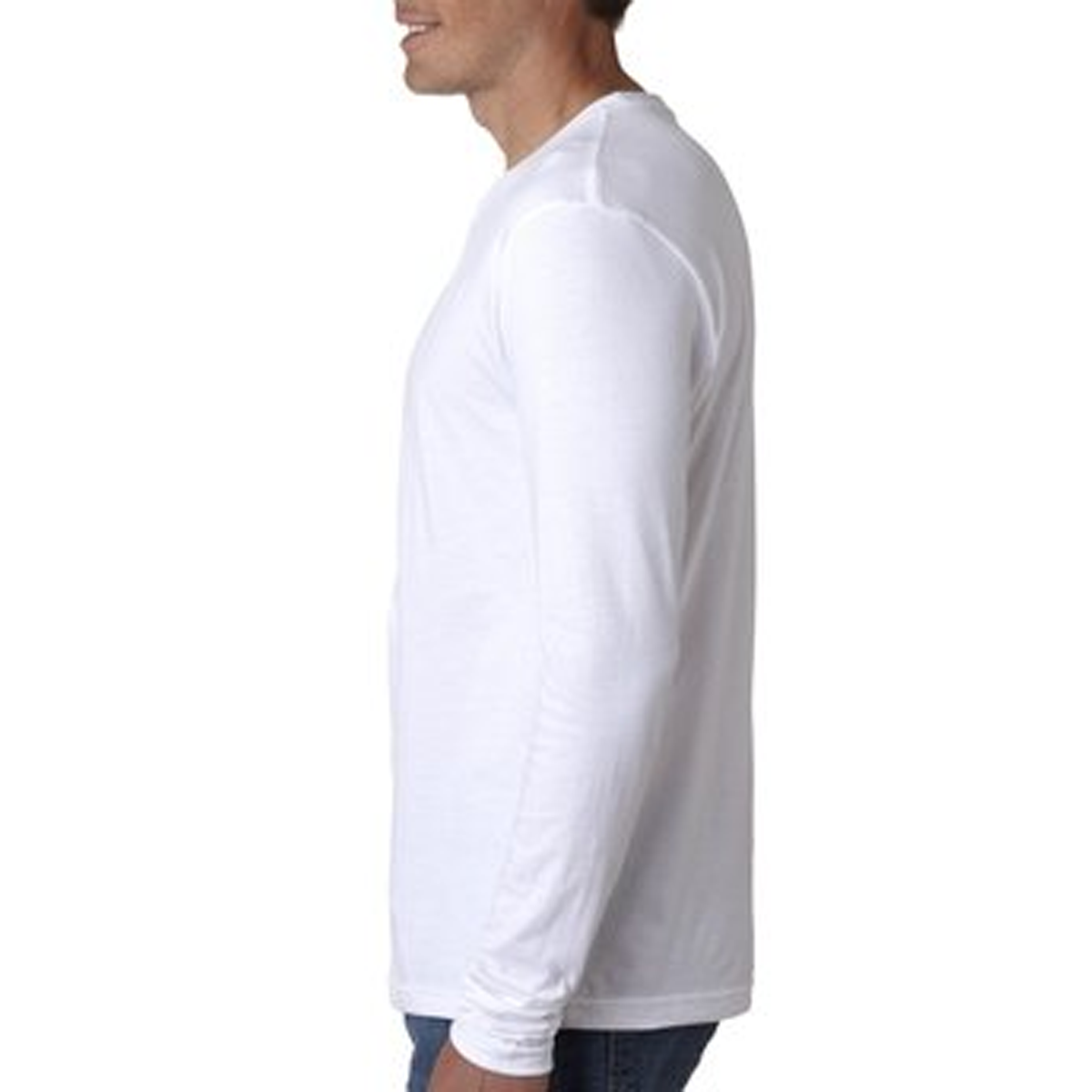 NEXT LEVEL APPAREL MEN'S COTTON LONG-SLEEVE CREW