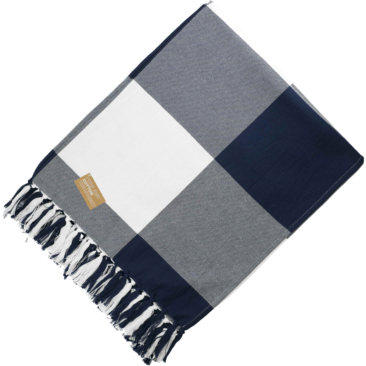 FIELD & CO. 100% ORGANIC COTTON CHECK THROW BLANKET