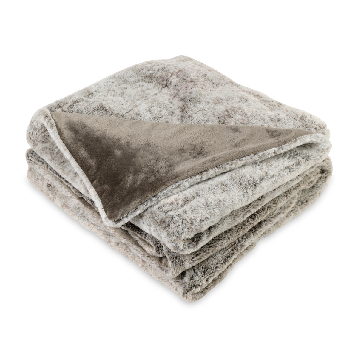 LUXE FAUX FUR THROW BLANKET