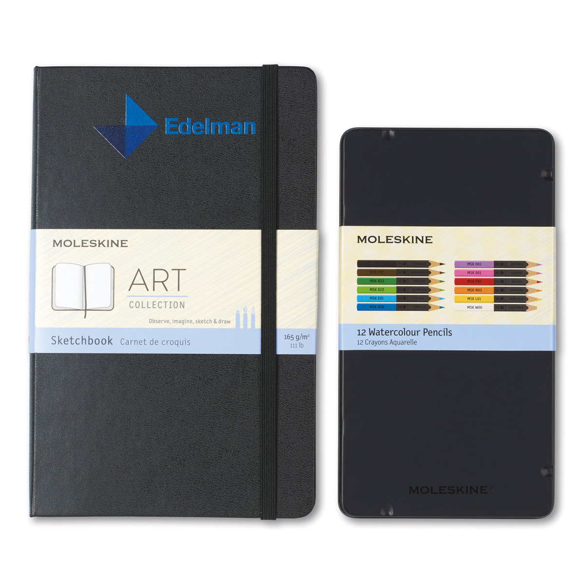 MOLESKINE COLOURING KIT- SKETCHBOOK AND WATERCOLOUR PENCILS