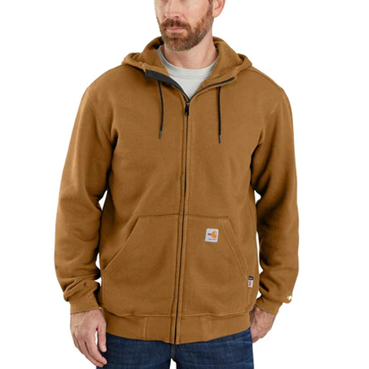 CARHARTT FLAME RESISTANT FORCE ORIGINAL FIT MIDWEIGHT HOODED FULL-ZIP SWEATSHIRT