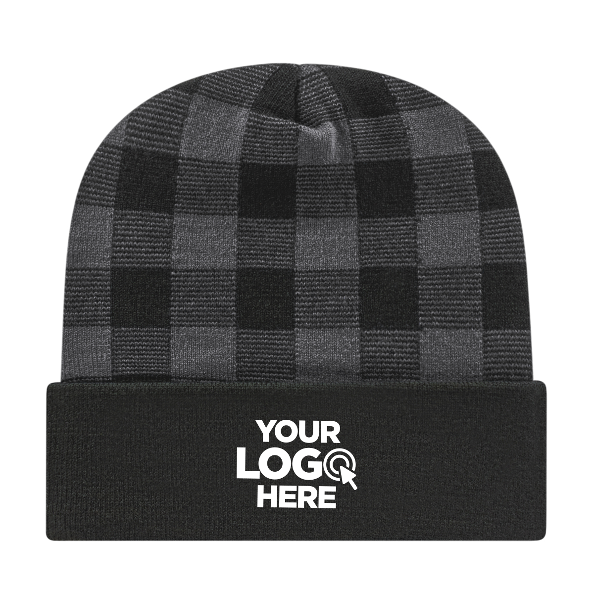 CAP AMERICA PLAID KNIT WITH CUFF TOQUE