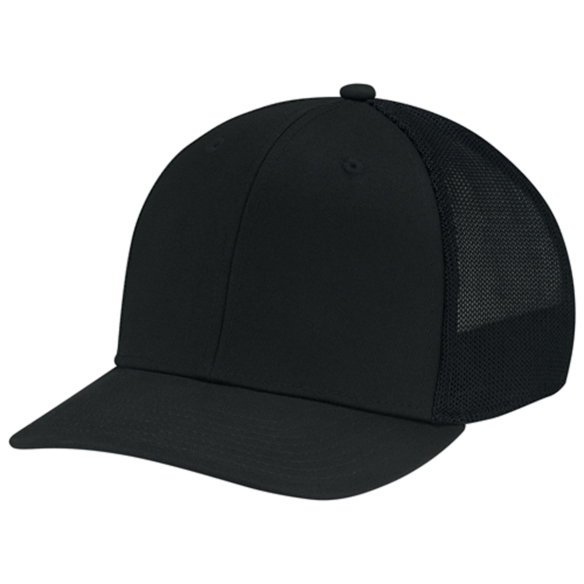 AJM YOUTH 6-PANEL DELUXE CHINO TWILL POLY & SPANDEX MESH PRO-ROUND HAT