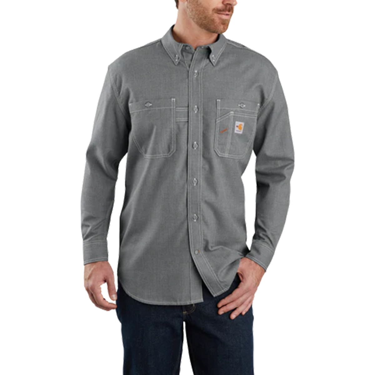 CARHARTT FR FORCE ORIGINAL FIT LIGHTWEIGHT LONG SLEEVE BUTTON SHIRT