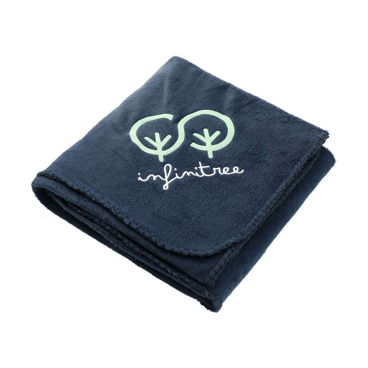 100% RECYCLED PET FLEECE BLANKET WITH RPET POUCH