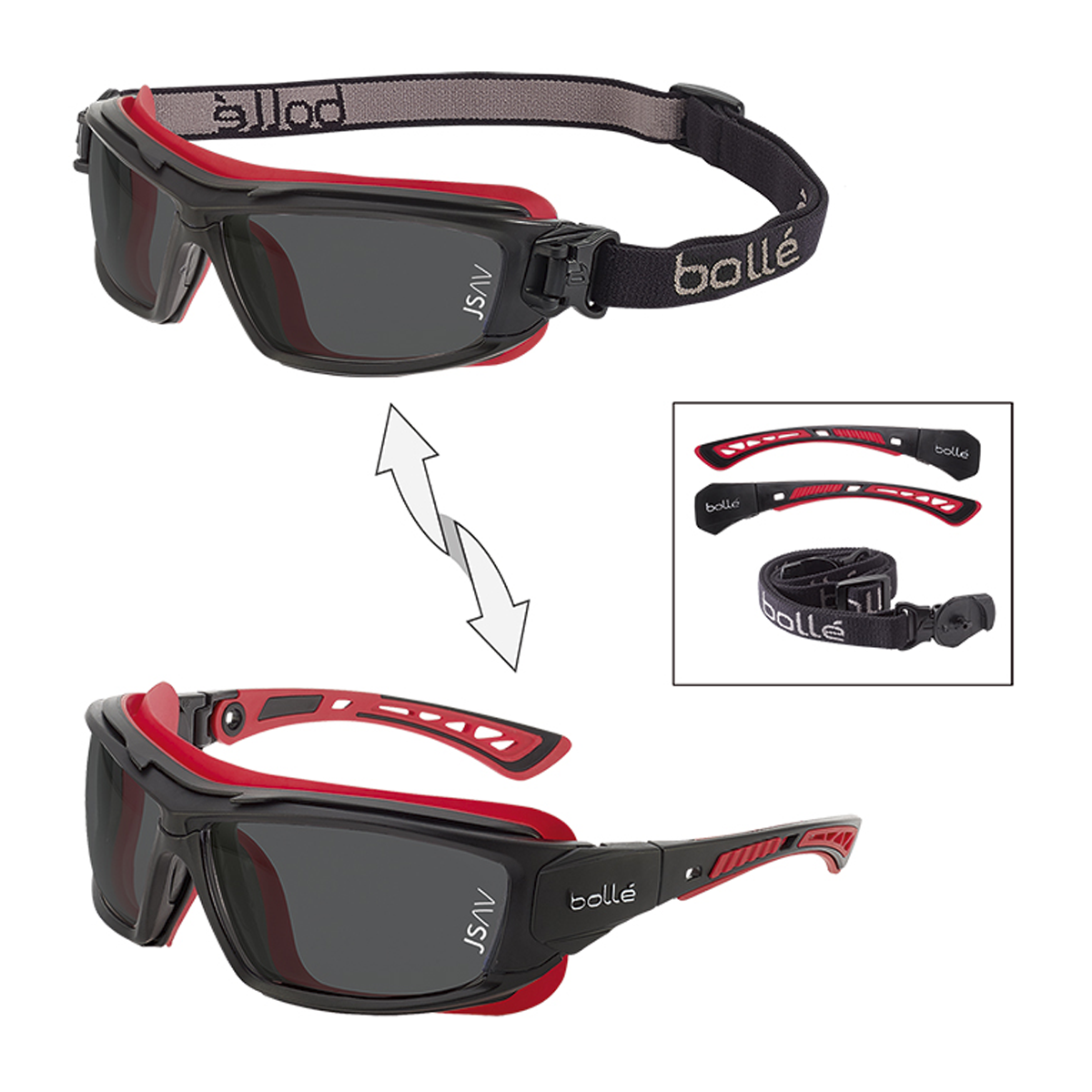 BOLLE ULTIM8 GRAY LENS SAFETY GLASSES