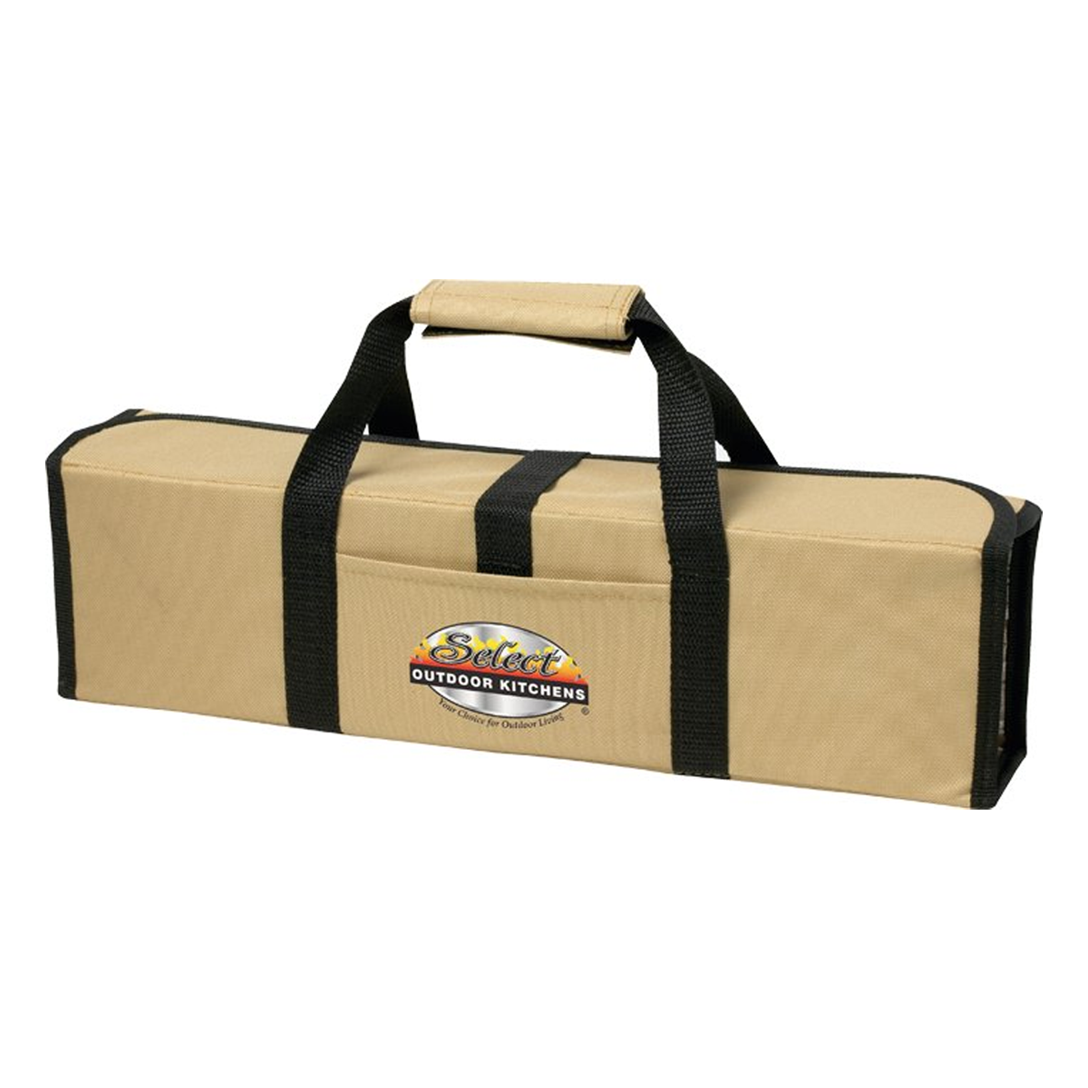 5 PIECE BBQ SET (BAMBOO) IN ROLL UP CASE