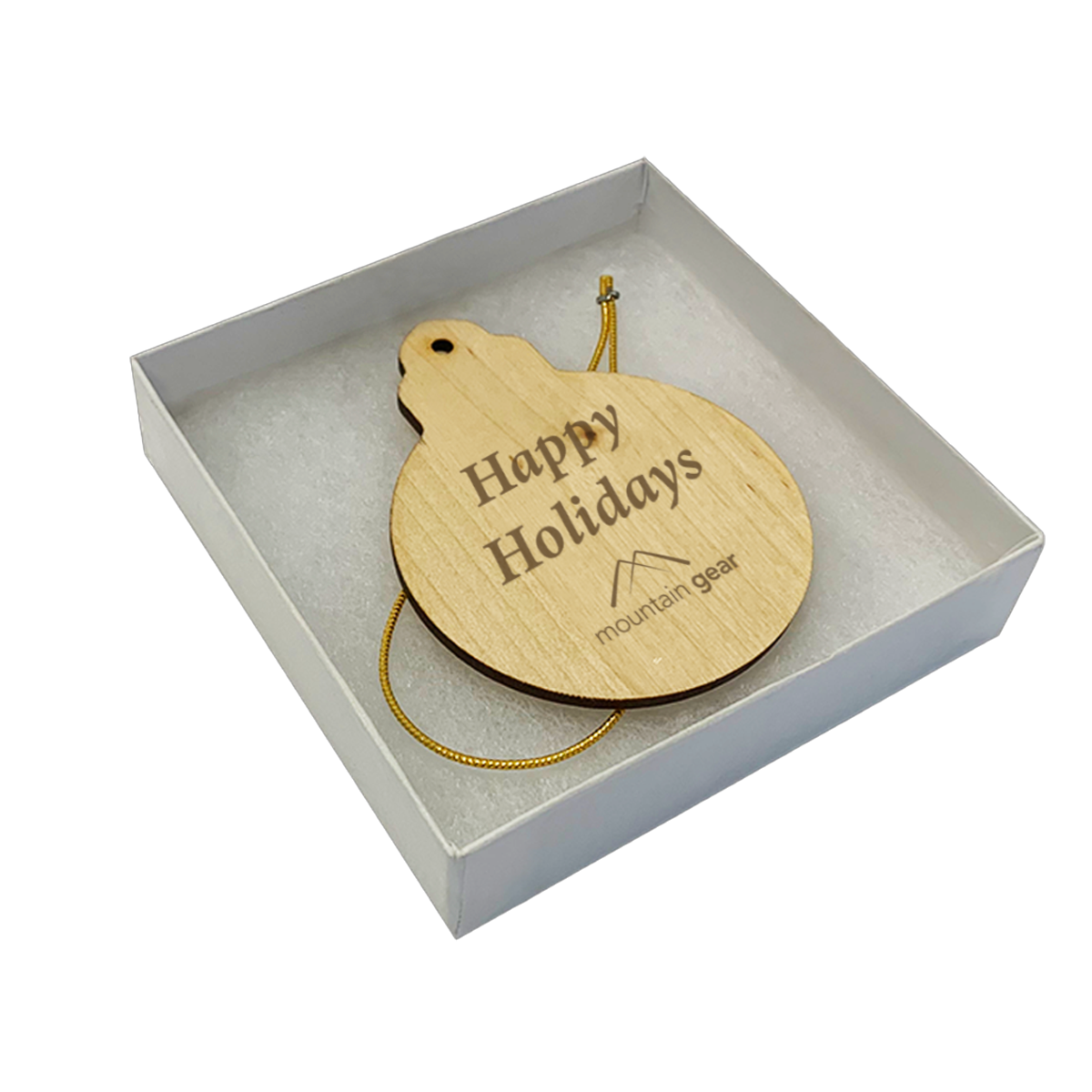 THICK WOOD HOLIDAY ORNAMENTS