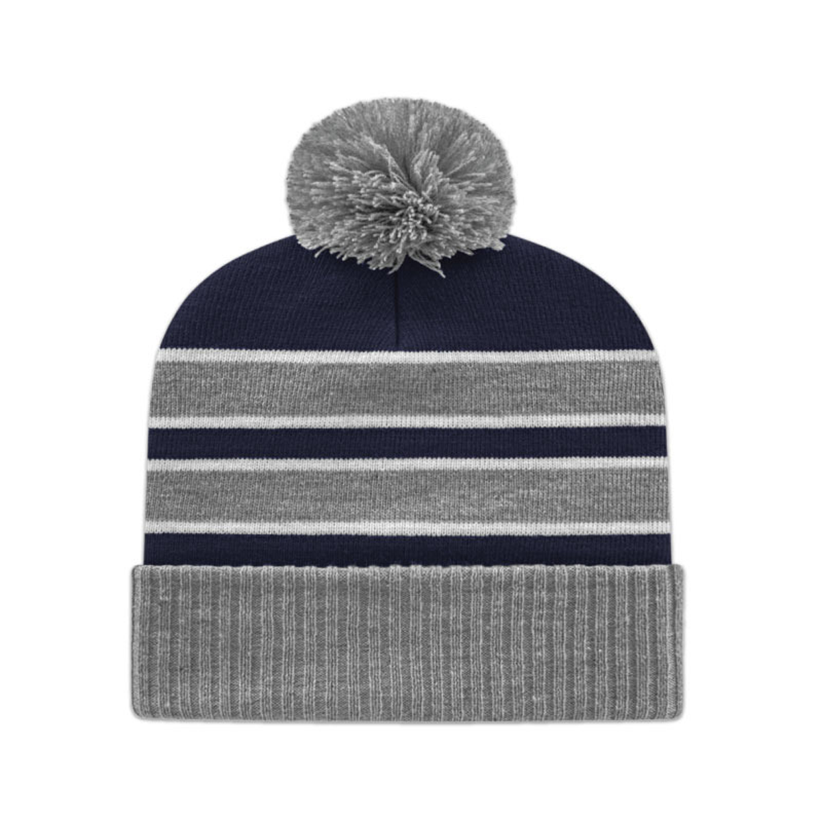 CAP AMERICA DOUBLE STRIPE KNIT CAP WITH RIBBED CUFF