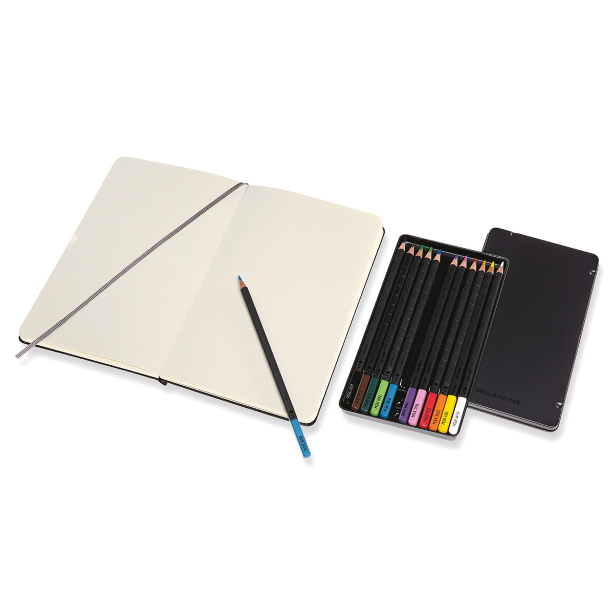 MOLESKINE COLOURING KIT- SKETCHBOOK AND WATERCOLOUR PENCILS