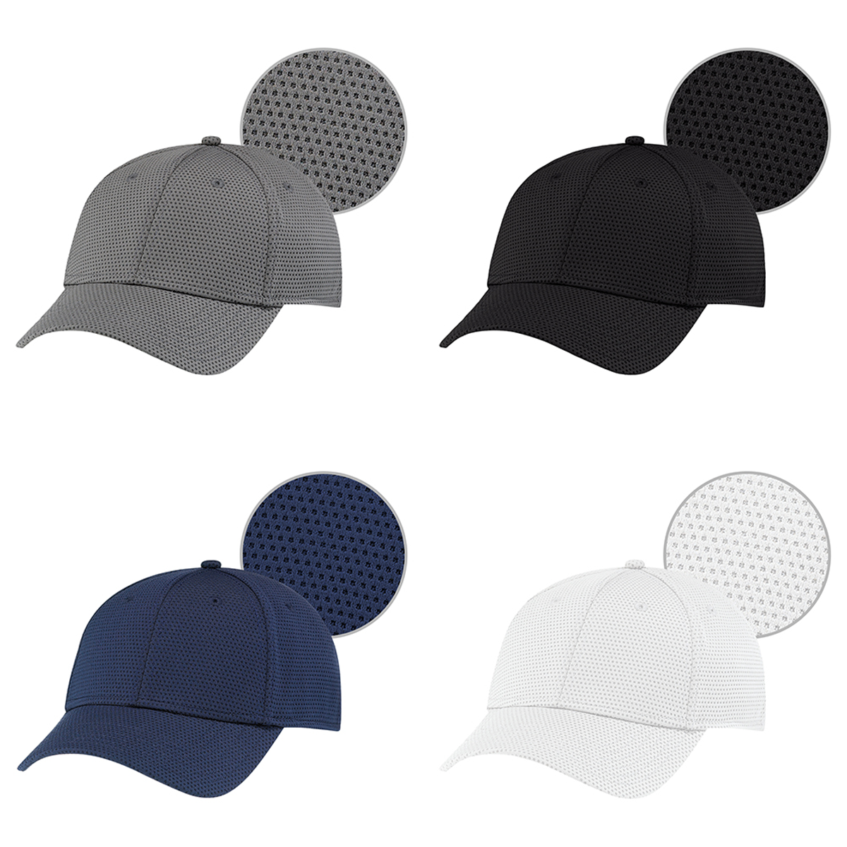 AJM 6-PANEL DELUXE POLYESTER FUSED MESH HAT