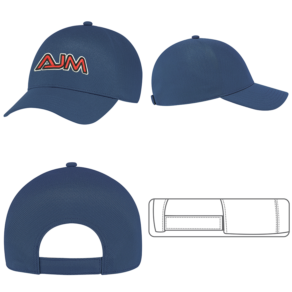 AJM ONE TOUCH POLYESTER SEAMLESS HAT