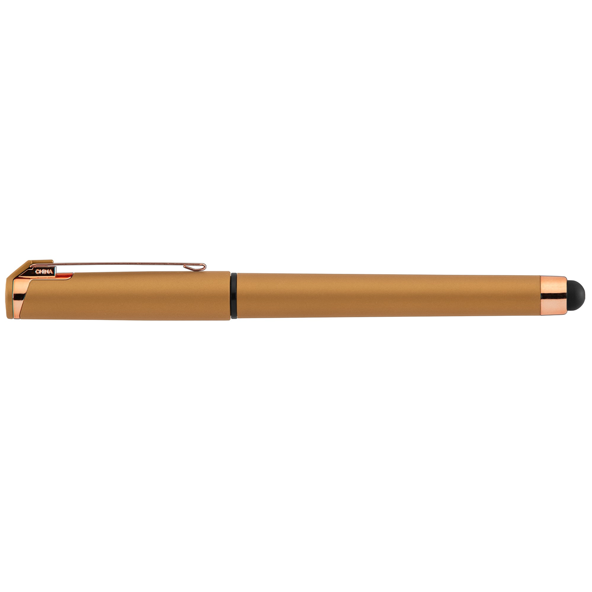 ISLANDER SOFTY ROSE GOLD METALLIC DESIGNER GEL PEN WITH STYLUS