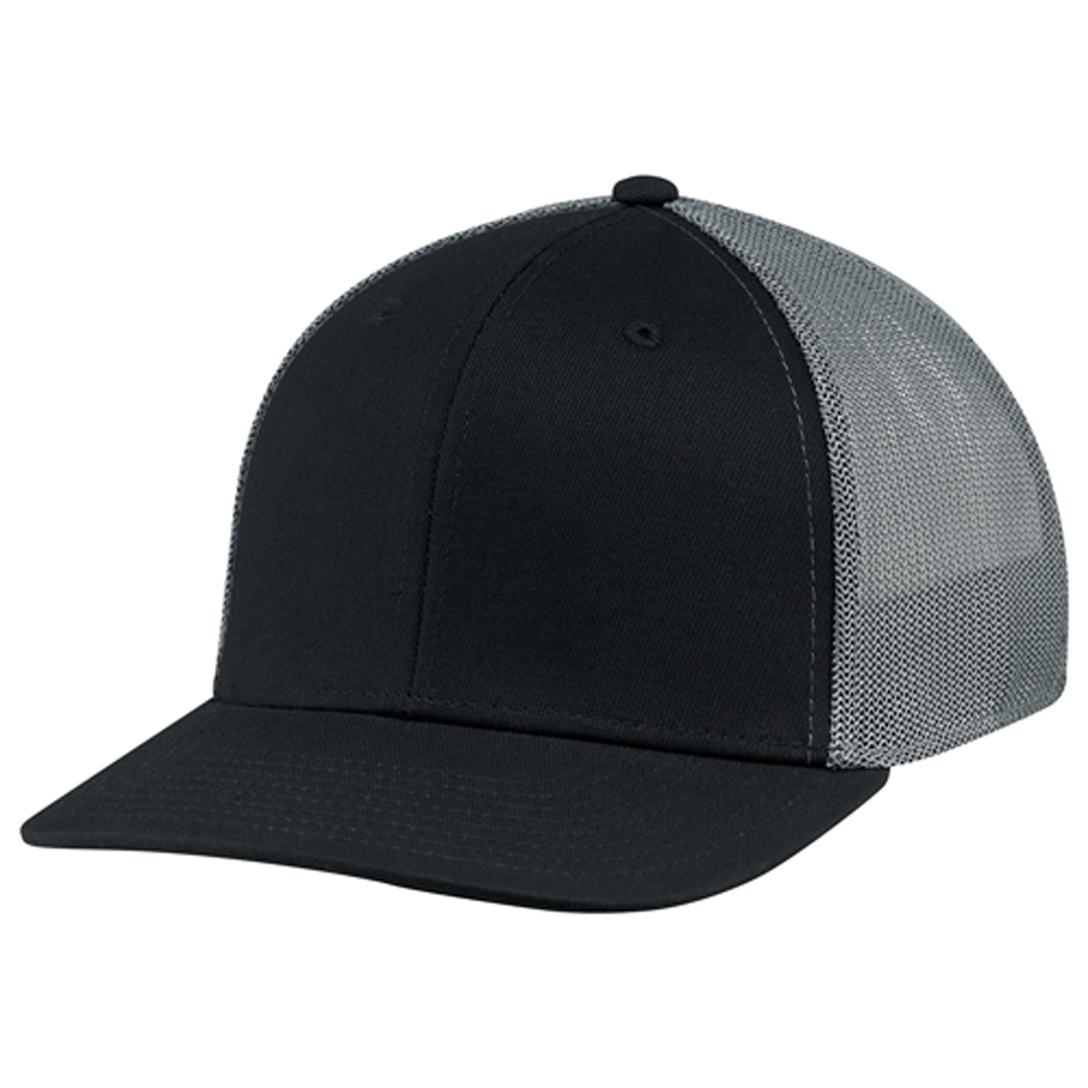 AJM 6-PANEL DELUXE CHINO TWILL POLY & SPANDEX MESH PRO-ROUND HAT