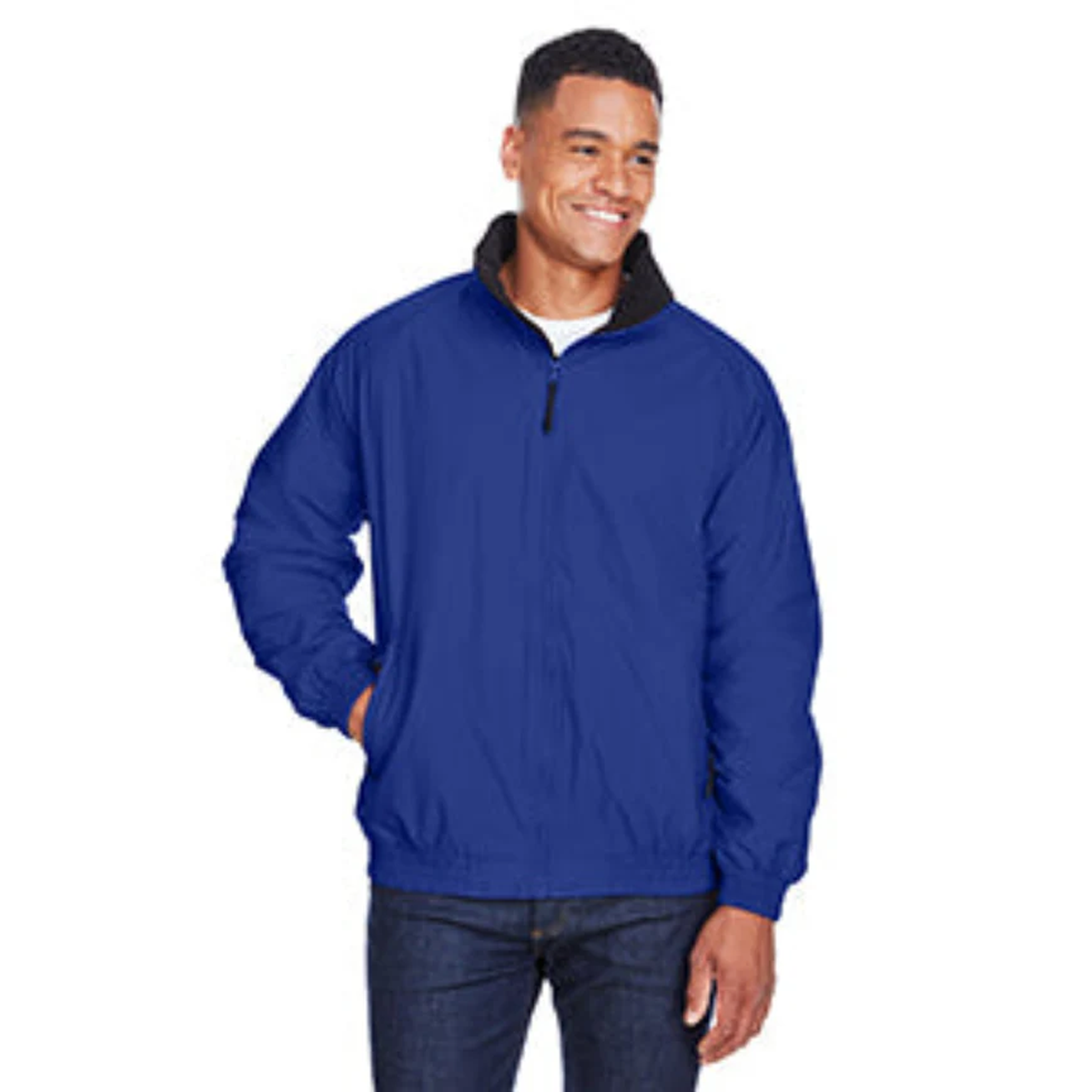 HARRITON ADULT FLEECE LINE NYLON JACKET