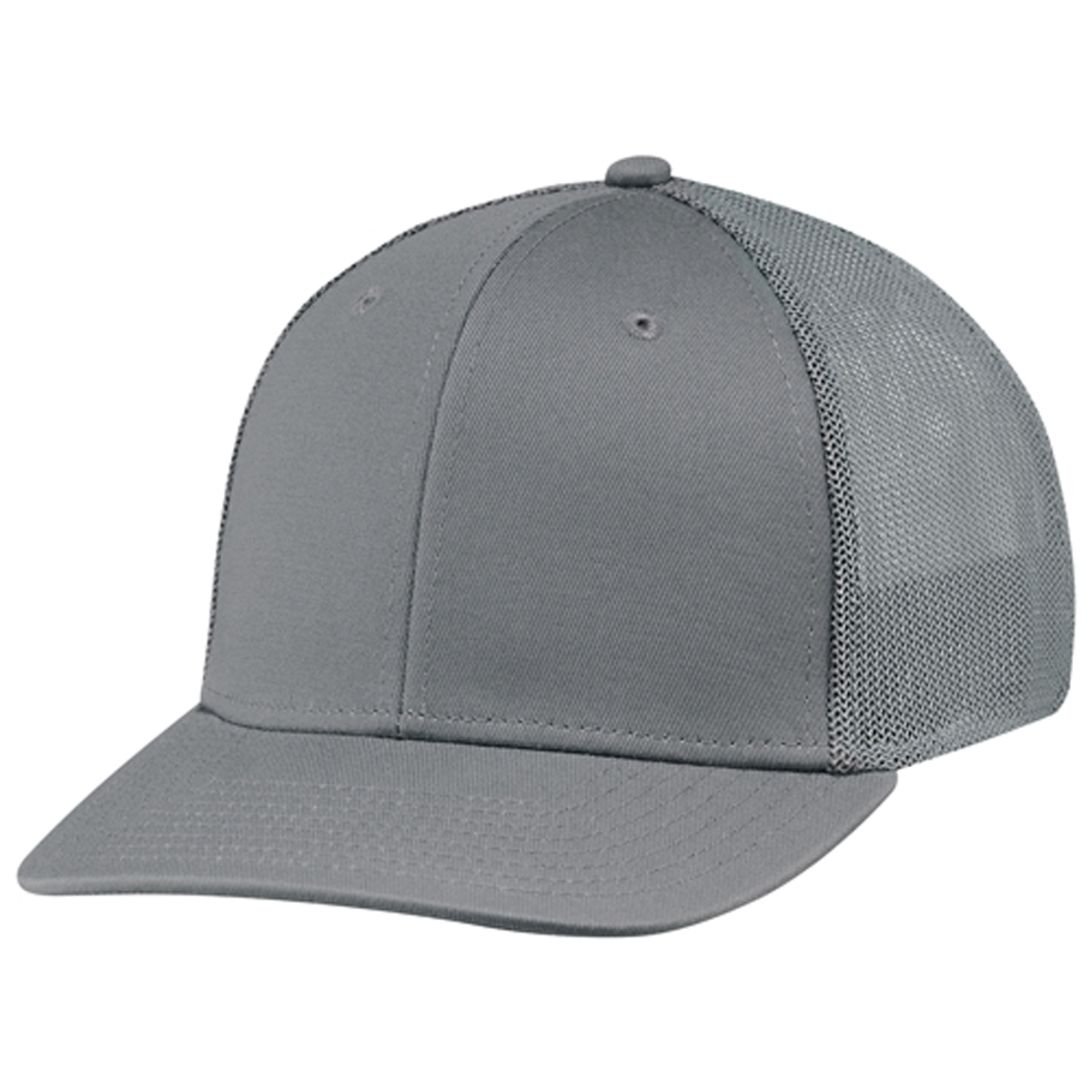 AJM 6-PANEL DELUXE CHINO TWILL POLY & SPANDEX MESH PRO-ROUND HAT