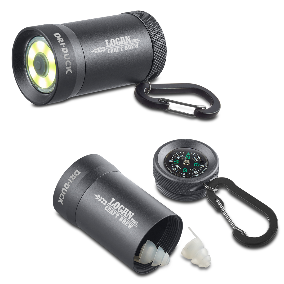 DRI DUCK STORAGE LED FLASHLIGHT WITH NR EARPLUGS