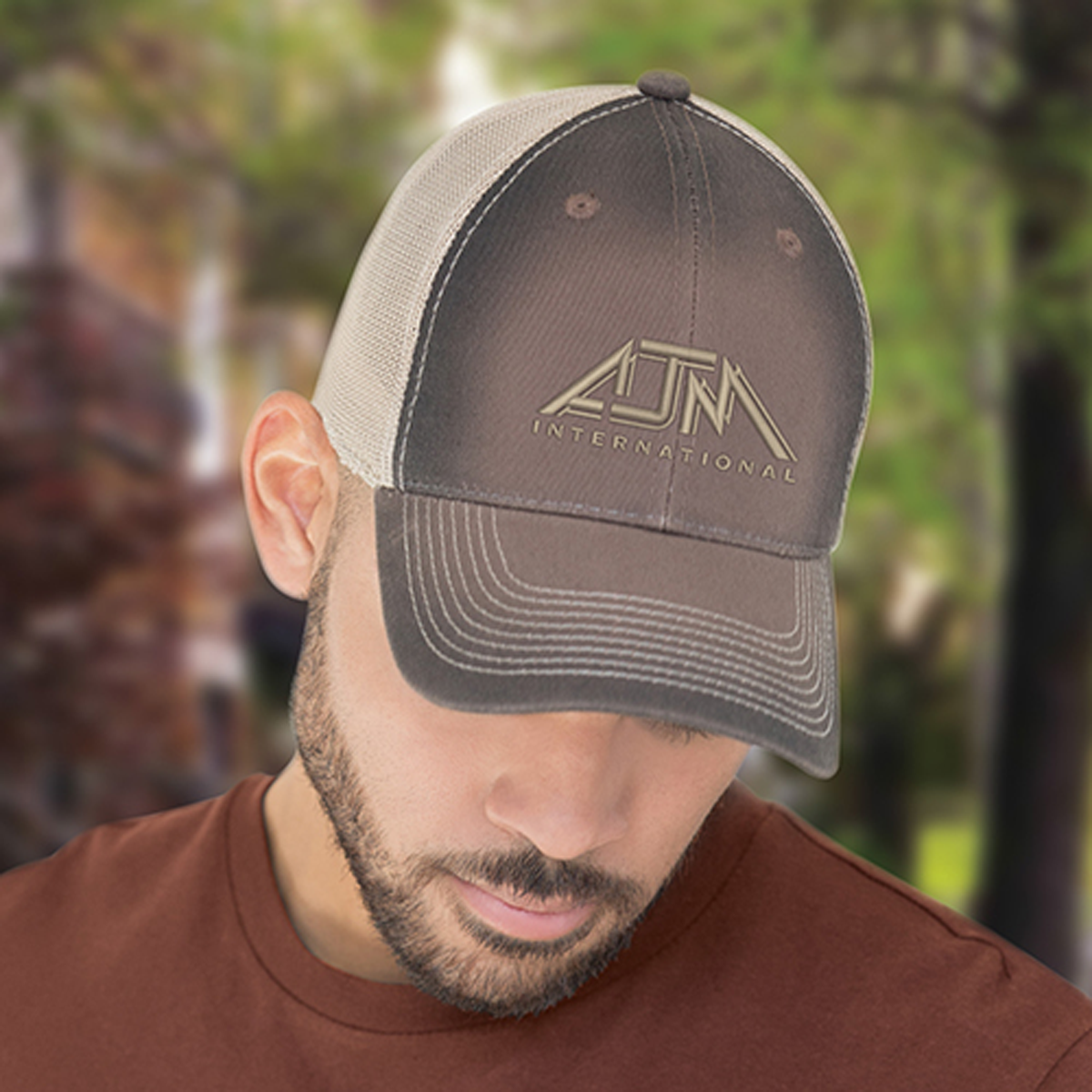 AJM DELUXE CHINO TWILL SOFT NYLON MESH BACK HAT