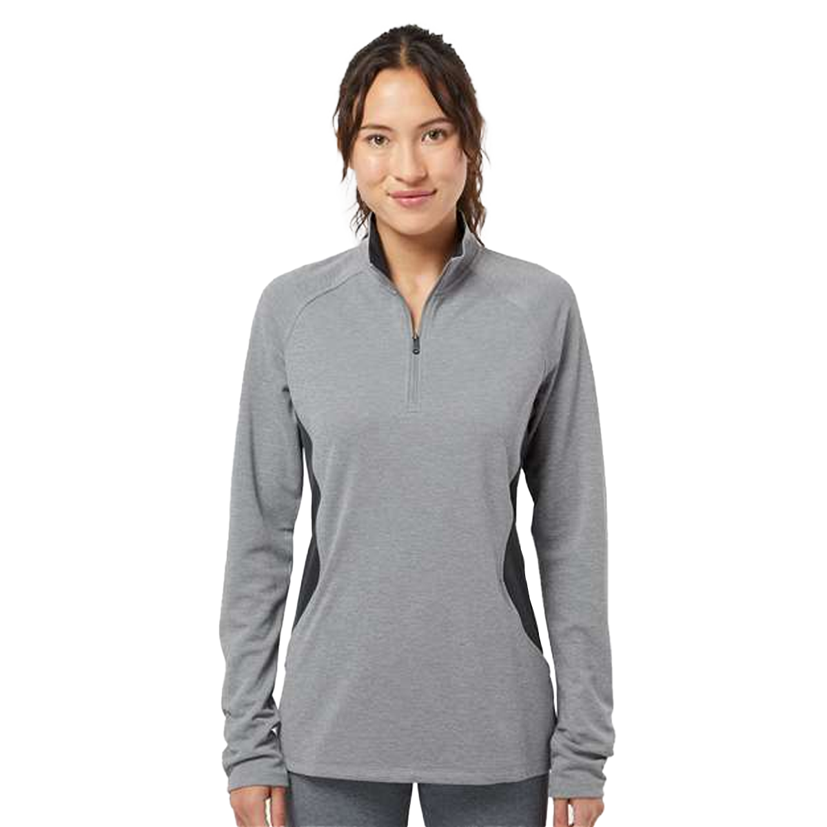 ADIDAS LADIES LIGHTWEIGHT QUARTER-ZIP PULLOVER