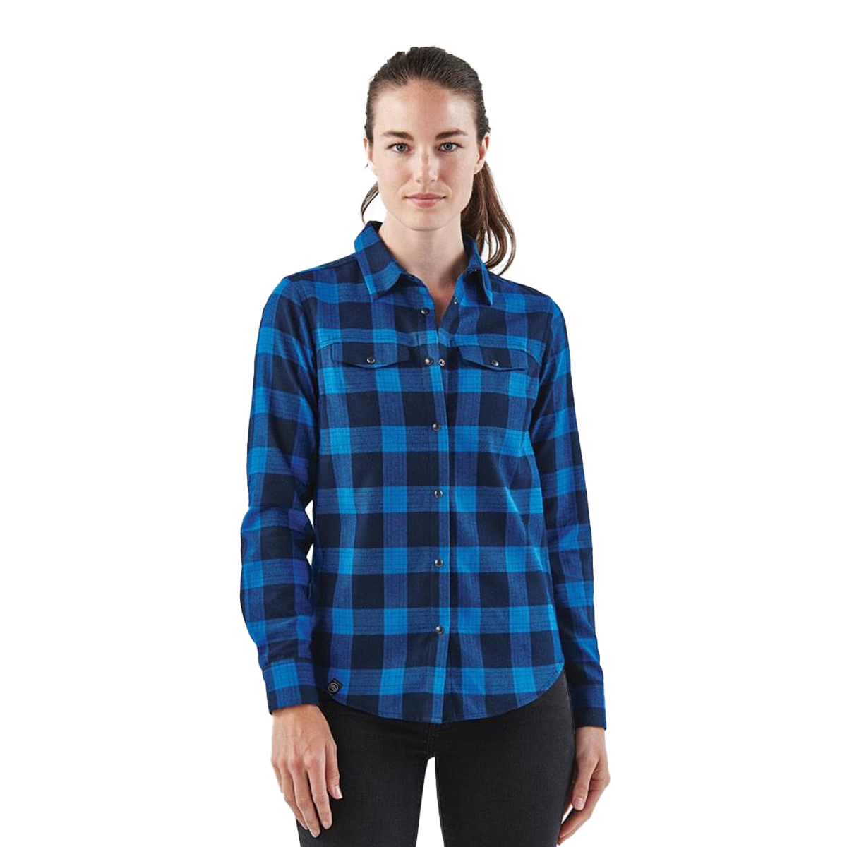 STORMTECH LADIES LOGAN SNAP FRONT PLAID SHIRT