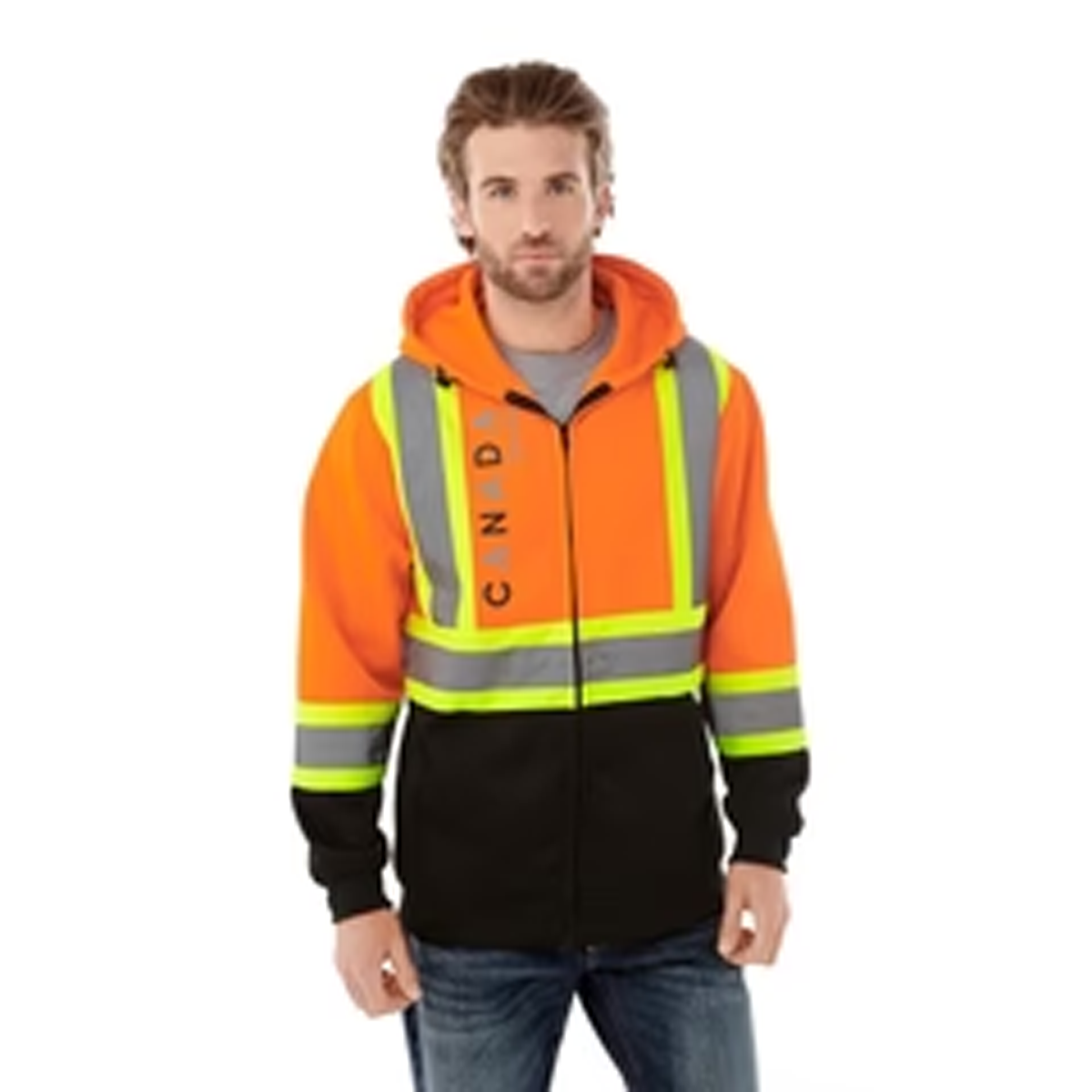 CANADA SPORTSWEAR ADULT FREEDOM HI-VIS FULL-ZIP HOODIE