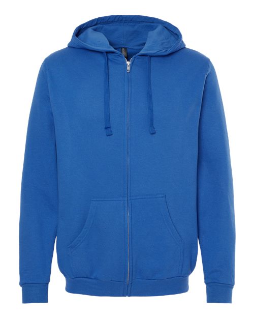 M&O KNITS ADULT UNISEX ZIPPER FLEECE HOODIE